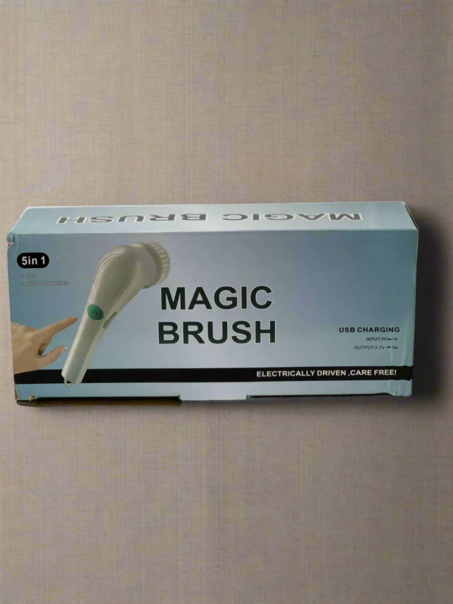 Electric Scrubber, Handheld Cleaning Brush, Includes 5 Replaceable Heads, Bathroom, Kitchen, Glass - Multifunctional Home Accessory