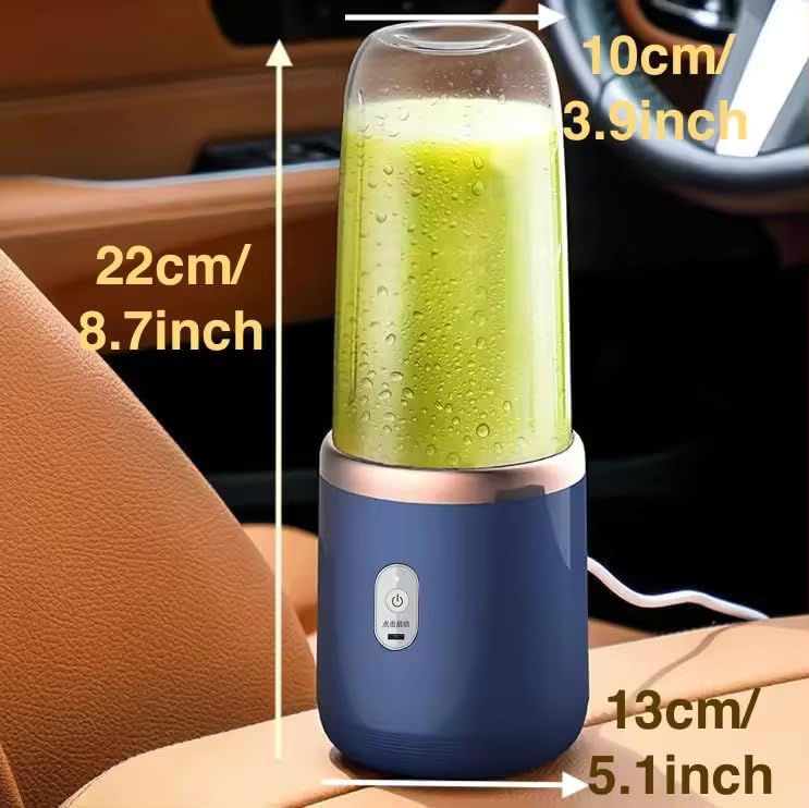 Easy martโs Portable Juicer Blender with Shaker Bottle with strong Blades, USB Rechargeable Blender for Fruits, Protein Shakes, Travel & Sports
