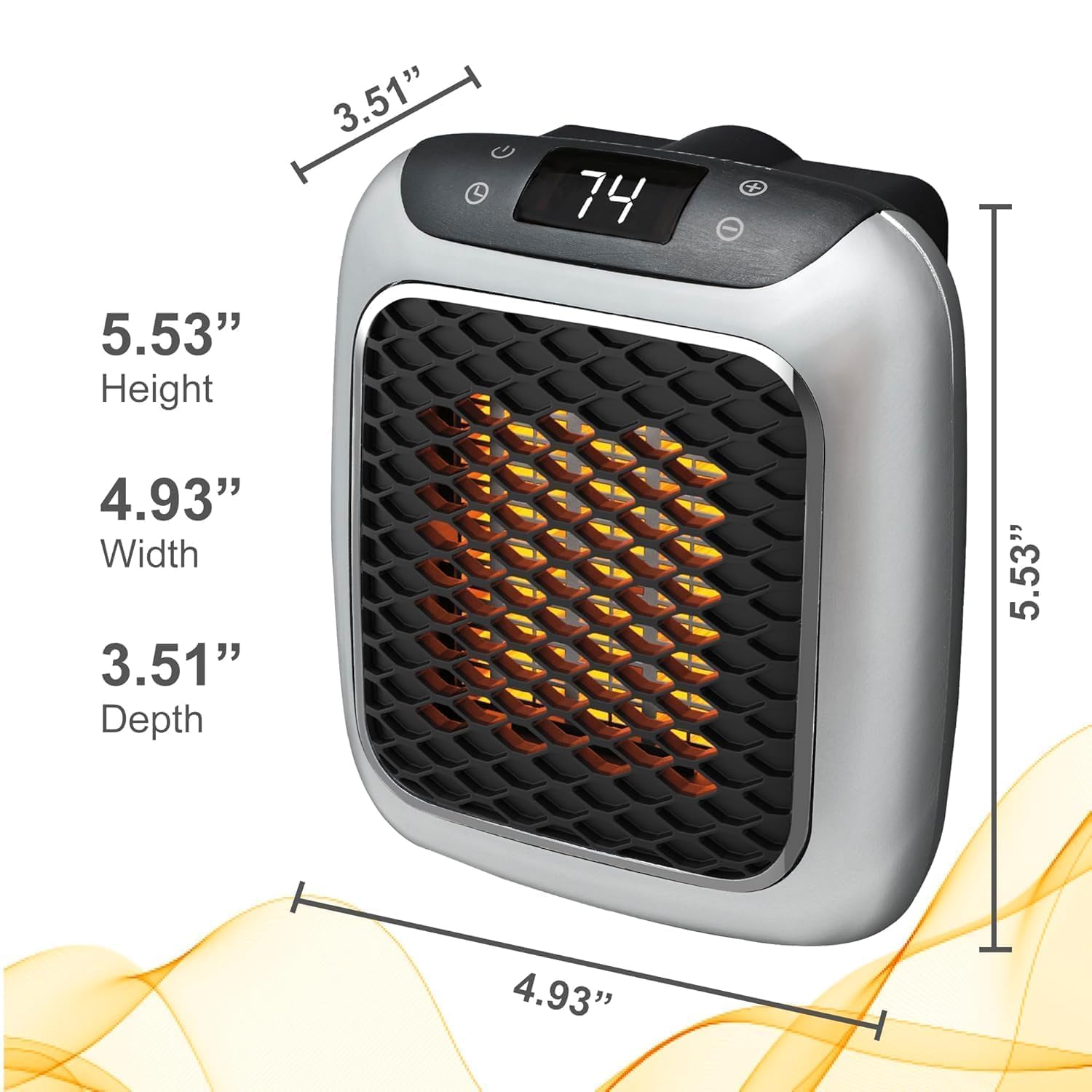 Easy mart’s Convenient Wall Outlet Heater with Adjustable Thermostat Programmable 12 Hour Timer Auto Shut-Off - Mini Ceramic Heater Quiet and Space Saving.