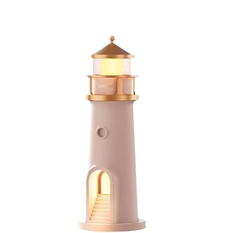 Lighthouse Decoration, Light House with LED Light Moon Projection Lighthouse Lamp Beacon with Remote Control and Bluetooth Function