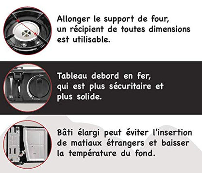 Max Gas Stove MS-2500, Up to 8000 BTU, Camp Stove, with Carrying Case (Red)