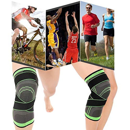 GymWar Knee Support for Joint Pain and Arthritis Relief, Improved Circulation Compression - Free Size - Single