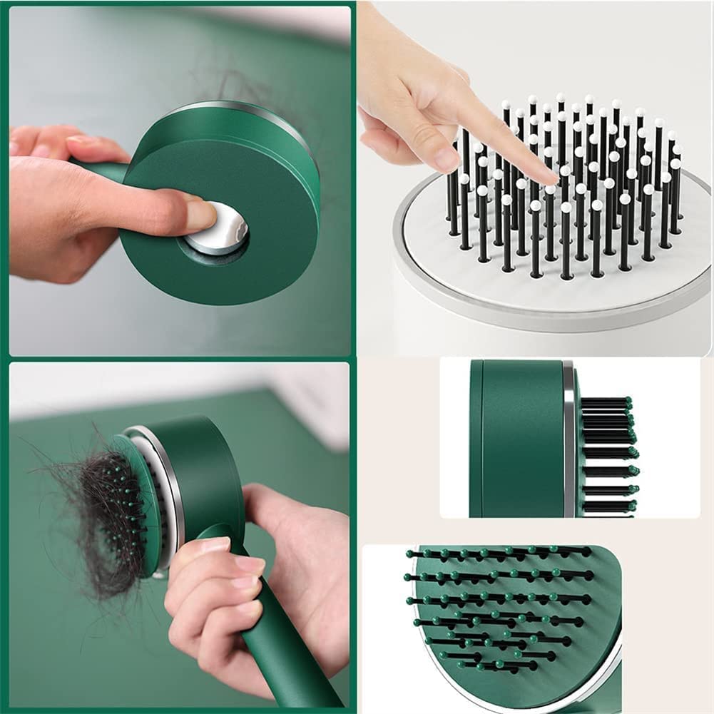 Air Bag Hair Comb 3D Air Cushion Massager Brush, Anti Static Detangling Air Cushion Bristle Combs Hairbrush, Long Handle for Cleaning Tangled Hair Comb