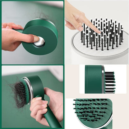 Air Bag Hair Comb 3D Air Cushion Massager Brush, Anti Static Detangling Air Cushion Bristle Combs Hairbrush, Long Handle for Cleaning Tangled Hair Comb