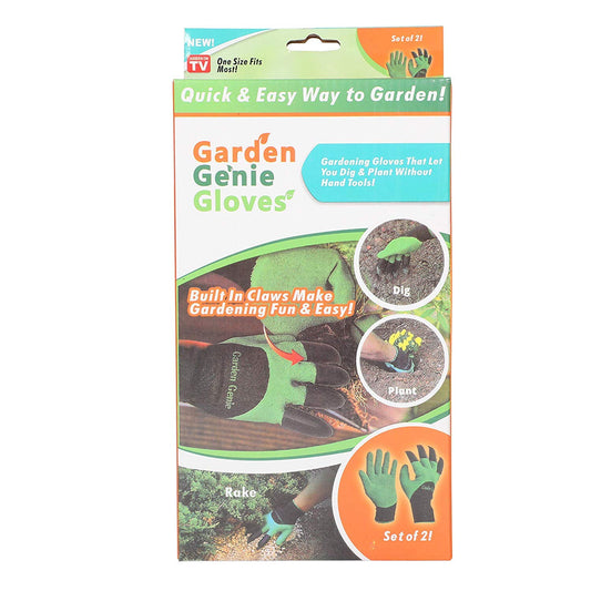 Garden Genie Gloves with Built in Claws for Digging Planting Nursery Plants, Garden Gloves Easy to dig and Plant Safe