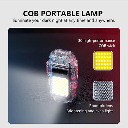 Waterproof Windproof Double Arc Lighter with LED Flashlight - Perfect for Men and Women