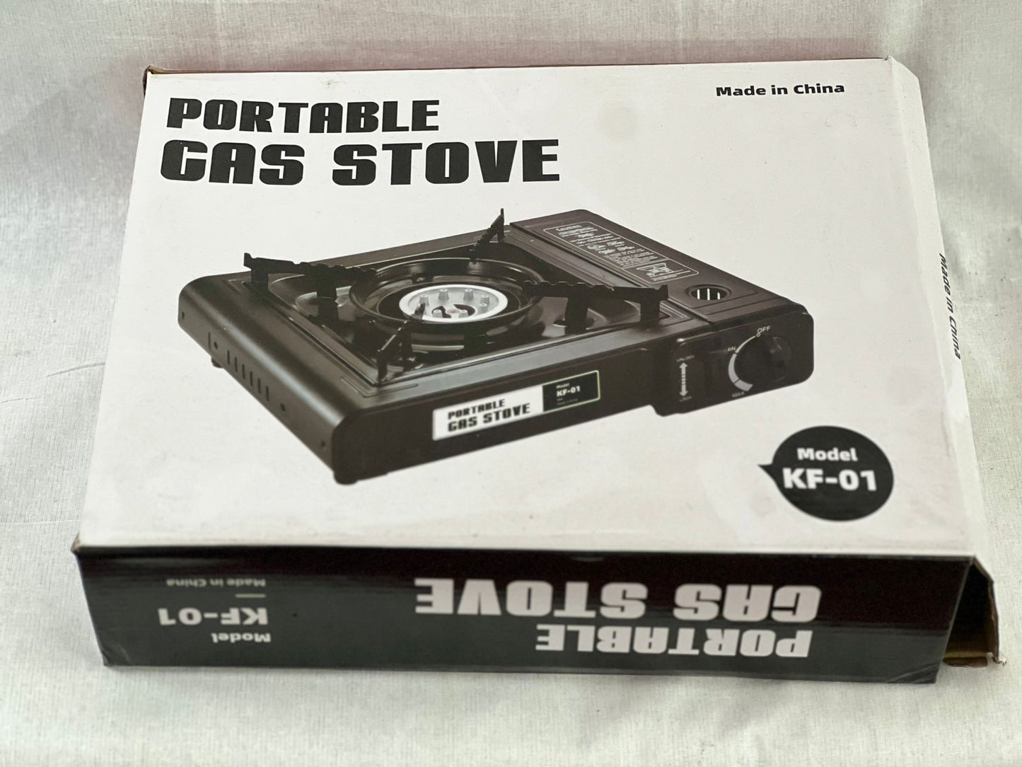 Max Gas Stove MS-2500, Up to 8000 BTU, Camp Stove, with Carrying Case (Red)
