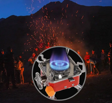 Easy mart’s Ultra Light Folding Outdoor, CampingGas Stove Aluminium Manual Butane Gas Stove Aluminium, Stainless Steel Manual Gas Stove