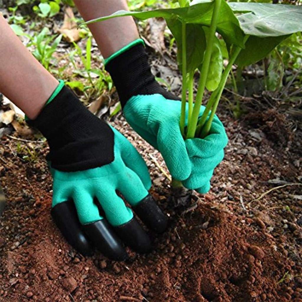 Easy mart’s Claw Gardening Gloves for Planting Breathable Material with Right Hand Fingertips ABS Claws for Digging and Gardening Pair