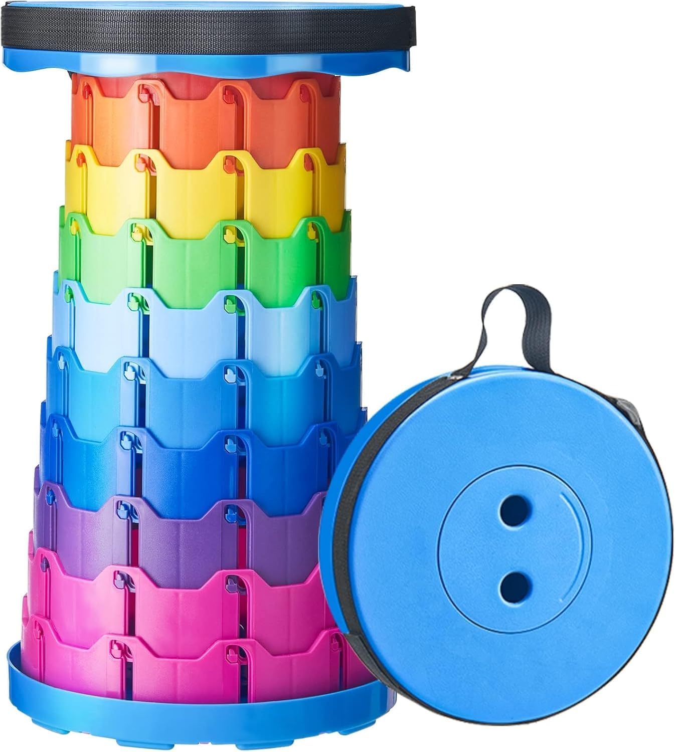 Easy mart’s Folding Stool for Adults & Kids | Heavy-Duty Portable Travel Chair with Carrying Straps | Compact Foldable Seat for Camping, Fishing, Hiking, Outdoor & Indoor Use