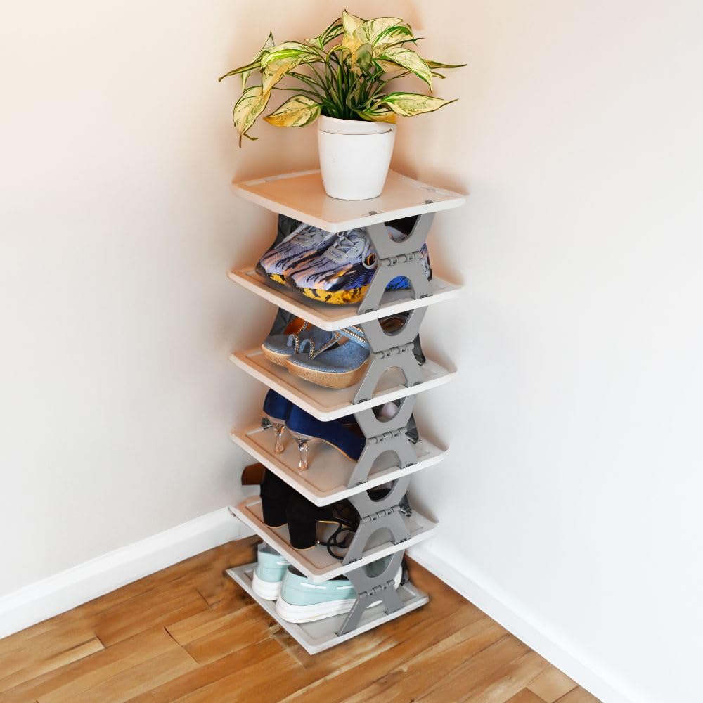 Easy mart’s Multi-Purpose Foldable 6 Layer Shoe Rack for Home | Stylish Indoor Storage Organizer for Home | Easy Installation & Space Saver Shoe Stand.